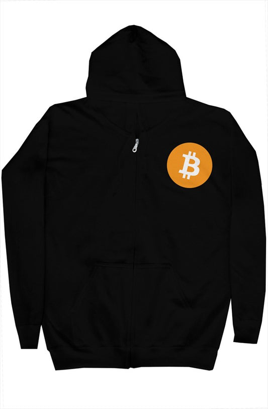 Bitcoin Bloom Hoodie – Embroidered ? Front + Lined
